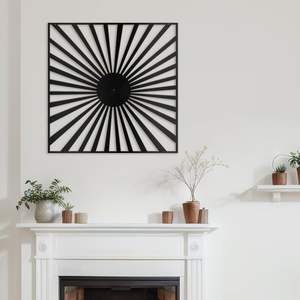 Elegante diseño de arte mural floral en metal para decoración de pared de sala de estar con material duradero y de larga duración. - Product Image 1