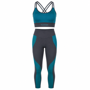 Ensemble de yoga respirant et à séchage rapide pour femmes, taille élastique, motif uni, fabriqué au Pakistan, nouveau style, grande taille - Product Image 1