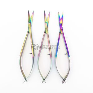 Nouvel arrivage de ciseaux à ressort à Micro-arc de pluie pour cils, ciseaux à ressort en acier inoxydable légers et Extra tranchants - Product Image 1