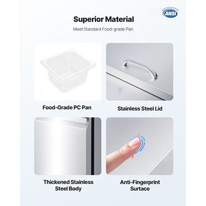 Frigorifero Commerciale da Cucina 60 Pollici 15,4 Cu. Ft. Tavolo Refrigerato per Preparazione Sandwich Mega Top con Frigorifero per 16 Vaschette - Product Image 5