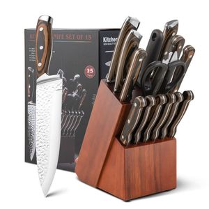 Set di Coltelli in Acciaio Inossidabile da 15 Pezzi con Manico Ergonomico e Blocco Portacoltelli - Product Image 2