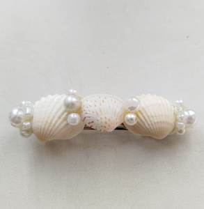 Barrette à cheveux écologique en coquillages naturels, faite à la main, style bohème côtier, accessoire de cheveux d'été pour la plage, vente en gros Vietnam - Product Image 6