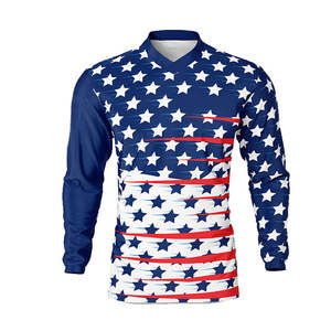 Maillot de VTT professionnel à manches longues coupe-vent personnalisé par sublimation, grande taille, pour descente - Product Image 1