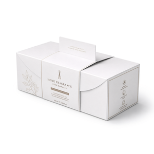 Luxury <b>Red</b> Beige Rigid Gift Box with <b>Ribbon</b> Premium Custom Logo Candle Diffuser Matte Finish - Product Image 3
