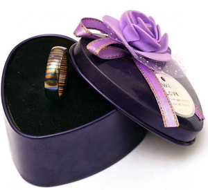 Contemporary Wedding Band Damascus <b>Rings</b> Artisan Hand Finished Damascus <b>Rings</b> Unique Wave Pattern Damascus <b>Rings</b> - Product Image 6