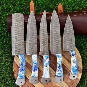 Conçu pour la préparation alimentaire professionnelle, ensemble de couteaux de chef en acier Damas faits à la main pour la cuisine, couverts de cuisine haute performance - Product Image 4