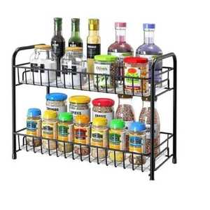 Organizador de especias de 5 niveles para montar en la pared, estante de almacenamiento colgante de metal de gran capacidad para la cocina, despensa, gabinete, frascos de condimentos - Product Image 2