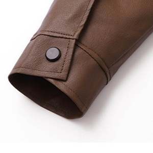 Chaqueta de Cuero Encerado Vintage para Hombre, Acabado Desgastado, Estilo Retro, Manga Larga, Prenda Exterior de Alto Rendimiento, Top Informal, Nuevo - Product Image 3