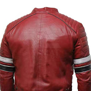 เสื้อแจ็คเก็ตหนังผู้ชายสำหรับฤดูใบไม้ร่วงและฤดูหนาว คุณภาพดีที่สุด เสื้อแจ็คเก็ตหนังแท้สำหรับผู้ชาย - Product Image 5