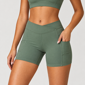 Shorts de Yoga para Mujer, Shorts de Entrenamiento Ligeros, Shorts Deportivos de Compresión, Shorts de Yoga de Cintura Alta para Correr - Product Image 1