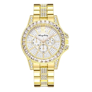 นาฬิกาข้อมือผู้หญิงสีสันสดใส ดีไซน์หรูหรา ประดับเพชร รุ่น 6030 - Product Image 1