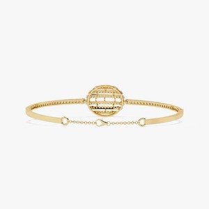 Round Diamond Bracelet <b>for</b> Women and <b>Men</b>, Mix Cut Diamond Bracelet <b>For</b> Wedding, Yellow Gold moissanite Bracelet - Product Image 3