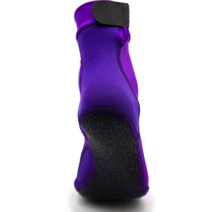 Purple Cotton/Bamboo Fiber Ankle <b>Socks</b> Anti-Slip Basketball UNISEX Adults Seamless Design Solid Color <b>Custom</b> Bottom - Product Image 2