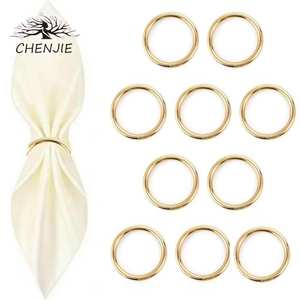 Anneaux de serviette en laiton massif de qualité supérieure, faits à la main, accessoires de table décoratifs pour hôtel, mariage, événement et décoration de table moderne - Product Image 2