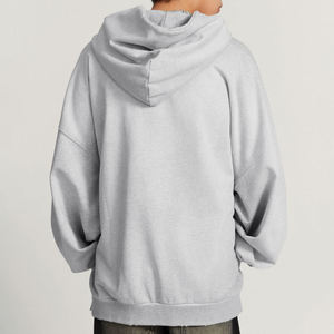 Men Boxy Oversized <b>Hoodie</b> Distressed Finish Kangaroo Pocket Cotton Blend Streetwear Casual Daily Comfort Wear - Product Image 6