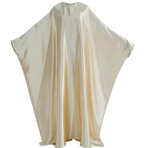 Flared Oversized Women Abayas Ethnic Style Floor Length Maxi Dress Kuwaiti Dubai Elegant Chiffon Shiny <b>Eid</b> Abaya Breathable - Product Image 6