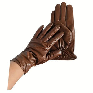 Working SAFETY <b>Driver</b> Cow Leather Gloves Waterproof Safe Working and Warm Driving Gloves with Magic Buckle - Product Image 1