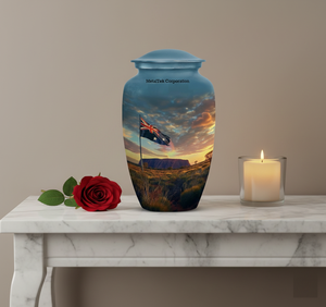 Nueva bandera australiana, urnas de cremación y fabricante de recuerdos, cenizas conmemorativas, venta al por mayor, precio bajo, suministros funerarios, tarros para cenizas de entierro - Product Image 1