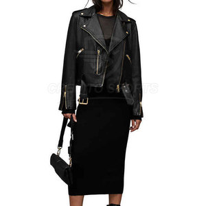 Chaqueta de Cuero para Mujer, Estilo Premium, Ajuste Suave, Diseño Duradero para Uso Diario, Cómoda, en Oferta Online - Product Image 2