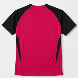 เสื้อยืดแขนยาวทรงสปอร์ตสีแดงดำสำหรับผู้ชาย ทรงปกติ แห้งเร็ว ผ้าถักโพลีเอสเตอร์ คอกลม สีพื้น ดีไซน์แบบบล็อกสี - Product Image 5