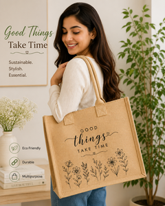 Sac fourre-tout en jute personnalisé de qualité supérieure, écologique, réutilisable, pour le shopping, vente en gros, cadeau, courses, pour femmes, mariage, fête - Product Image 1