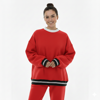 Sweat-shirt unisexe oversize à col roulé, imprimé lettres personnalisées, en Spandex/Coton, style élégant et basique, col montant pour l'hiver