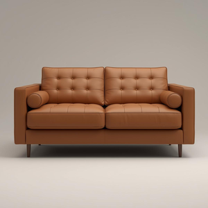 Canapé deux places en cuir de vachette véritable, fabrication directe du Vietnam, luxe moderne, pour salon et mobilier de maison - Product Image 3