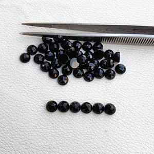 Meilleure vente 100% cabochon en onyx noir naturel de haute qualité en vrac de qualité AAA calibré 4mm-10mm pierre précieuse taille rose achat à bas prix - Product Image 3