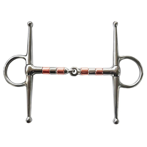 Bocado de acero inoxidable de mejilla completa para caballo, tipo gag, eggbutt, snaffle, para entrenamiento, equipo ecuestre - Product Image 1