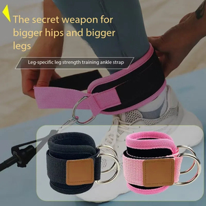 Custom Heavy Duty Adjustable <b>Ankle</b> Straps with Neoprene Padding and D Ring for Fitness Training - Product Image 5