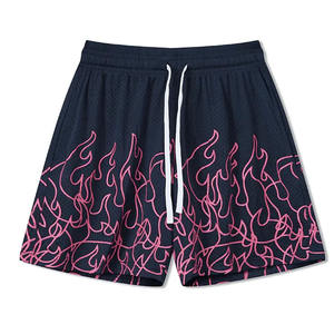 Diseña tus propios shorts deportivos de malla de color sólido para hombre, de cintura media, 100% poliéster, de secado rápido, transpirables y ecológicos. - Product Image 4