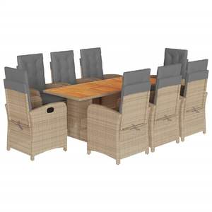 Ensemble de salle à manger bleu marine et gris brun pour jardin, pour les divertissements en plein air - Product Image 2