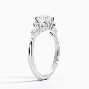 Anillo BOJ 043 Corte Redondo, Plata 925, Anillo de Boda de Lujo con Diamante Nadia y Baño de Rodio, 2ct, Color D, VVS1, Moissanita, Certificado GRA - Product Image 2