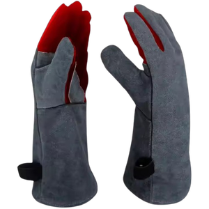 ถุงมือหนังวัวแท้คุณภาพสูงเสริมความแข็งแรง ทนความร้อนสูง สำหรับช่างเชื่อม - Product Image 5