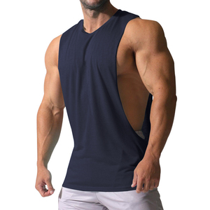 Débardeur Homme Bleu Sans Manches Col Rond Couleur Unie Respirant Tricoté Décontracté Haute Qualité 2026 - Product Image 2
