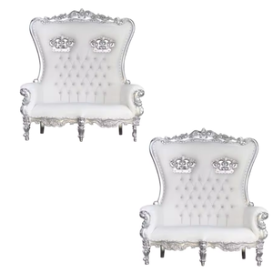 Chaises de trône doubles king size en bois massif, design moderne, mobilier commercial pour événements et mariages - Prix de gros - Product Image 5