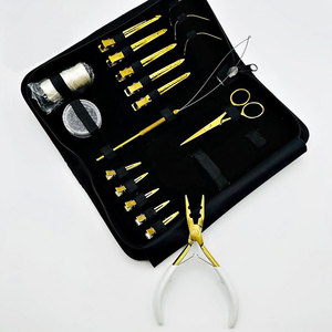 Kit de aplicación y mantenimiento de extensiones de cabello con herramientas profesionales completas para extensiones de cinta, clip, trama, microanillos y queratina. - Product Image 2