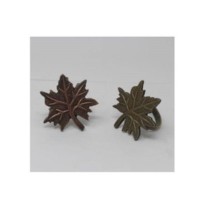 Wholesale Aluminum Leaf Napkin Rings Bronze Gold Customizable Durable Eco-Friendly Modern Luxury <b>Table</b> Decor <b>for</b> Thanksgiving - Product Image 5