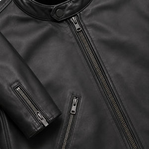 Chaqueta de Motociclista para Hombre, de Cuero Genuino con Revestimiento Premium, Logotipo Frontal, Personalizada, Ropa de Invierno, Venta al Por Mayor de Fábrica - Product Image 5