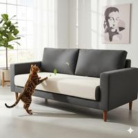 Protector Antiarañazos Autoadhesivo Ecológico para Gatos, Recortable, para el Cuidado de Muebles de Cuero, Sin Residuos, para Sofás, Puertas, Colchones, Yommy