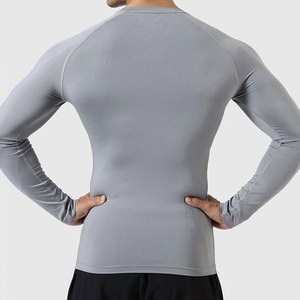 T-shirt de sport pour homme personnalisé à manches longues, coupe ajustée, compression, pour la course à pied et la salle de sport, par Star Crystal Enterprises - Product Image 5