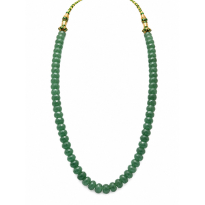 Collier Mala unisexe en perles de quartz fraise vertes à facettes, multirangs, en pierres précieuses, idéal pour les occasions festives - Product Image 4