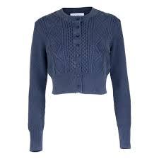 Cárdigan Corto de Punto Trenzado 100% Algodón Premium, con Logotipo Personalizado OEM, Cuello en V, Hombros Caídos, Suéteres y Cárdigans para Mujer, Invierno - Product Image 1