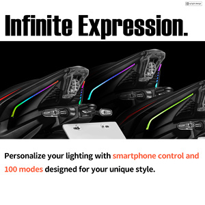 AJ LIGHT DESIGN Nouveau clignotant arrière de moto Aerox NVX V3, clignotant LED RGB séquentiel, kit personnalisé - Product Image 5