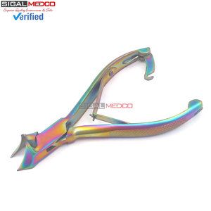 Coupe-ongles en titane multicolore arc-en-ciel, forme lune, avec ressort, lot de 2, pour ongles épais et durs - Product Image 5