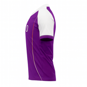 Custom Purple <b>Soccer</b> Jersey V-Neck Short Sleeve Moisture Wicking Unisex Adult Sport Apparel Sublimated Print - Product Image 2