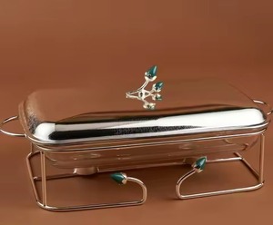 Casserole moderne en acier inoxydable avec couvercle isotherme, revêtement céramique antiadhésif, extérieur poli pour cuisinières à induction - Product Image 2