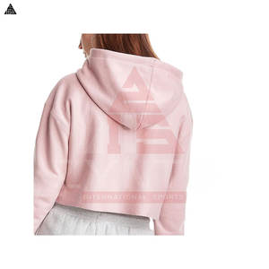 Sudadera con capucha de mezcla de algodón para mujer del mejor proveedor, para ropa urbana de invierno, básica y cómoda, con diseño corto, para compras al por mayor - Product Image 2
