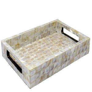 ถาดเสิร์ฟไม้ลายไม้ประดับมุกแบบสั่งทำพิเศษสำหรับภาชนะใส่อาหาร โรงแรม ร้านอาหาร ของตกแต่ง อาหารจานด่วน - Product Image 1