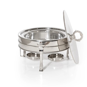 Classic Stainless Steel Chafing Dish Designed For Serving Hot Dishes At Parties And Catering Functions - Product Image 2